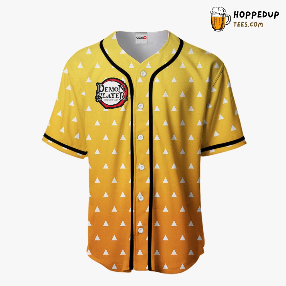 Zenitsu Unique Custom Baseball Jersey Shirts Distinctive Anime Costume Style
