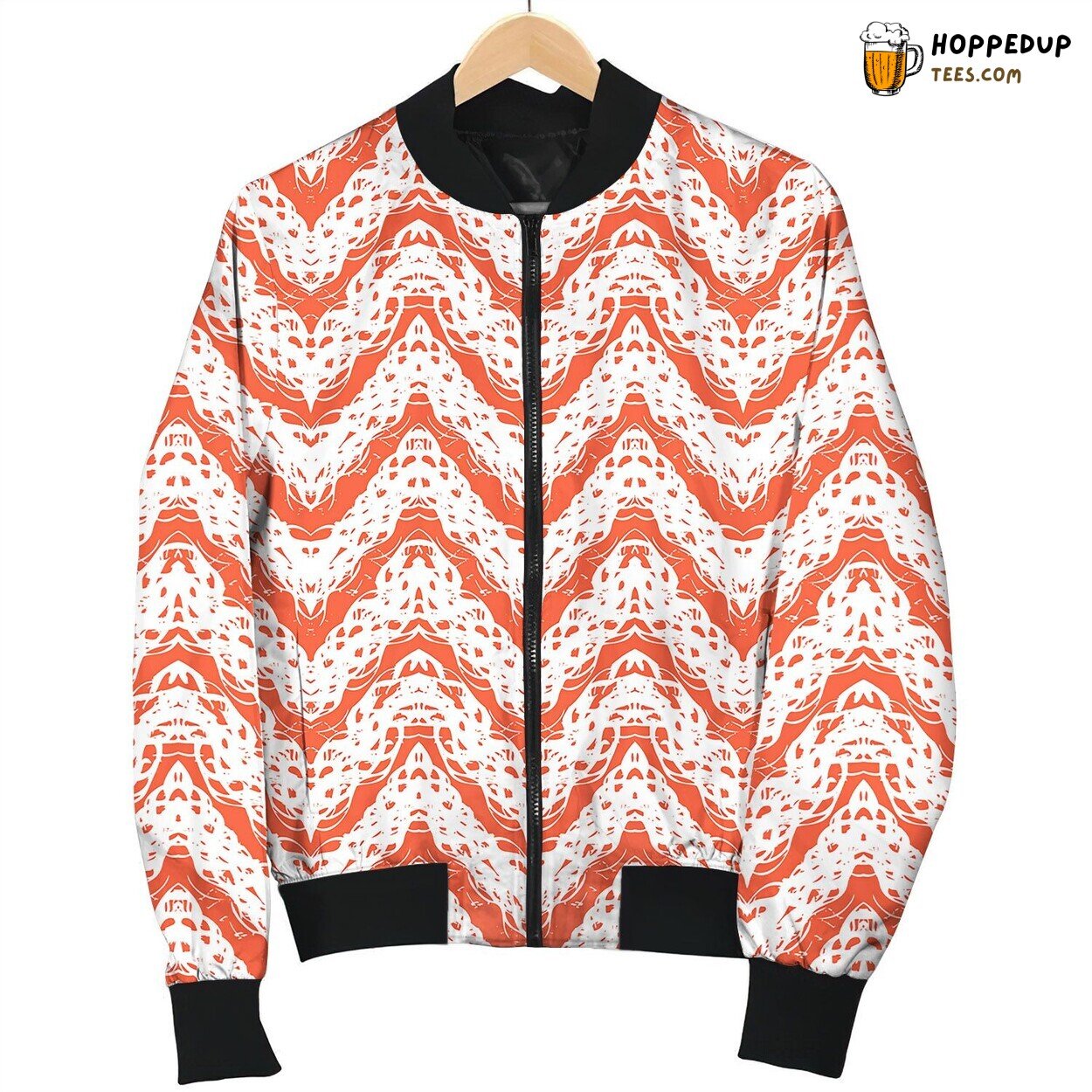 Zigzag Pattern In Tropical Colors Bomber Jacket