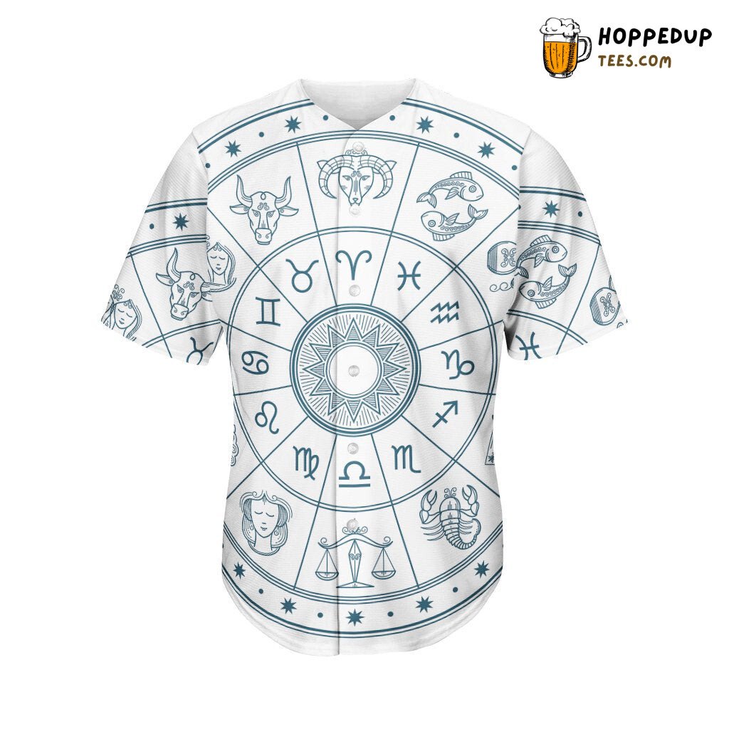 Zodiac Astrology Sign Baseball Tee Jersey Shirts 3D