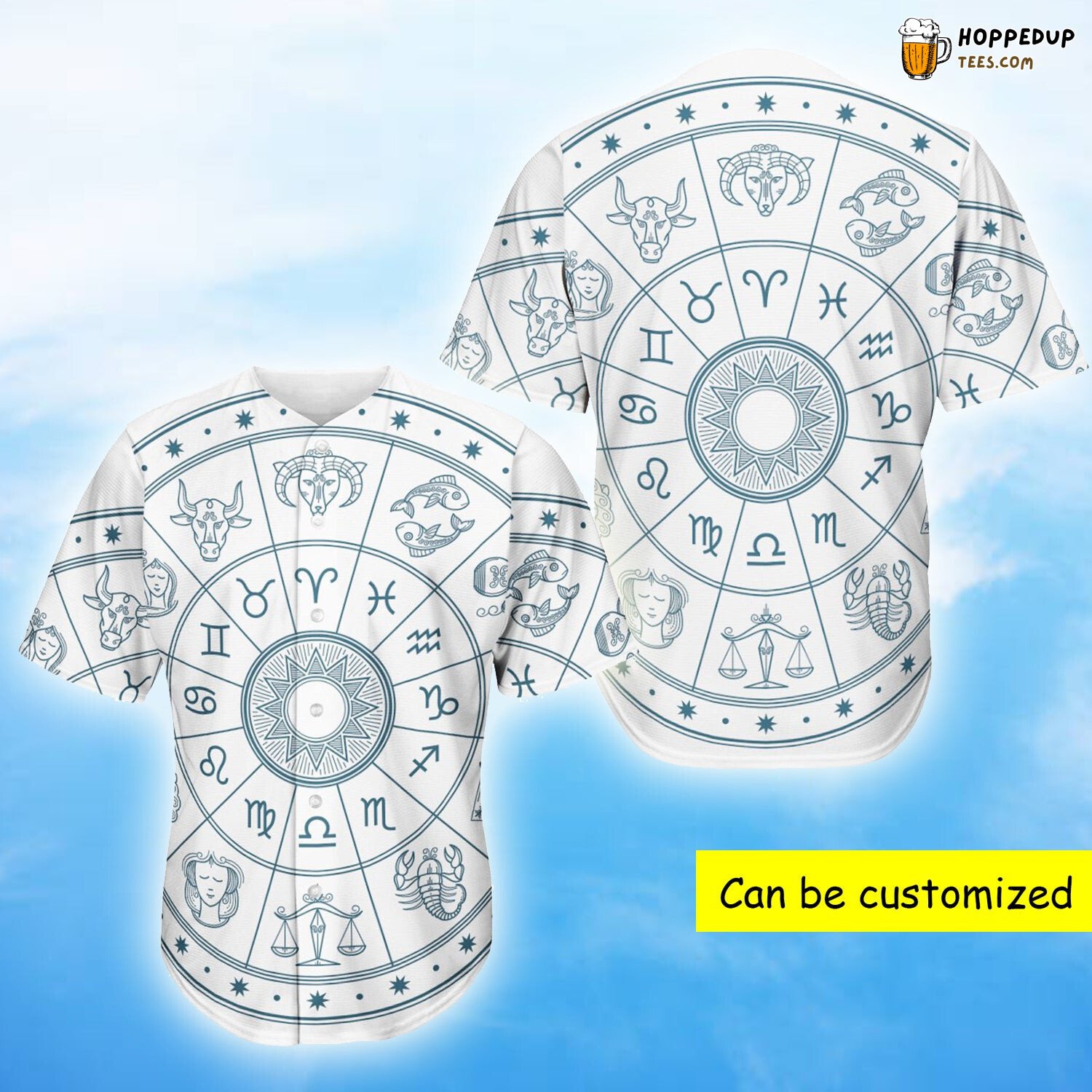 Zodiac Astrology Sign Baseball Tee Jersey Shirts 3D