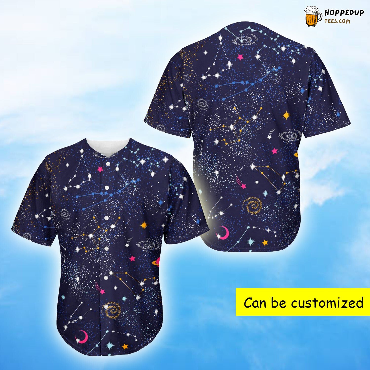 Zodiac Star Sign Galaxy Baseball Tee Jersey Shirts 3D